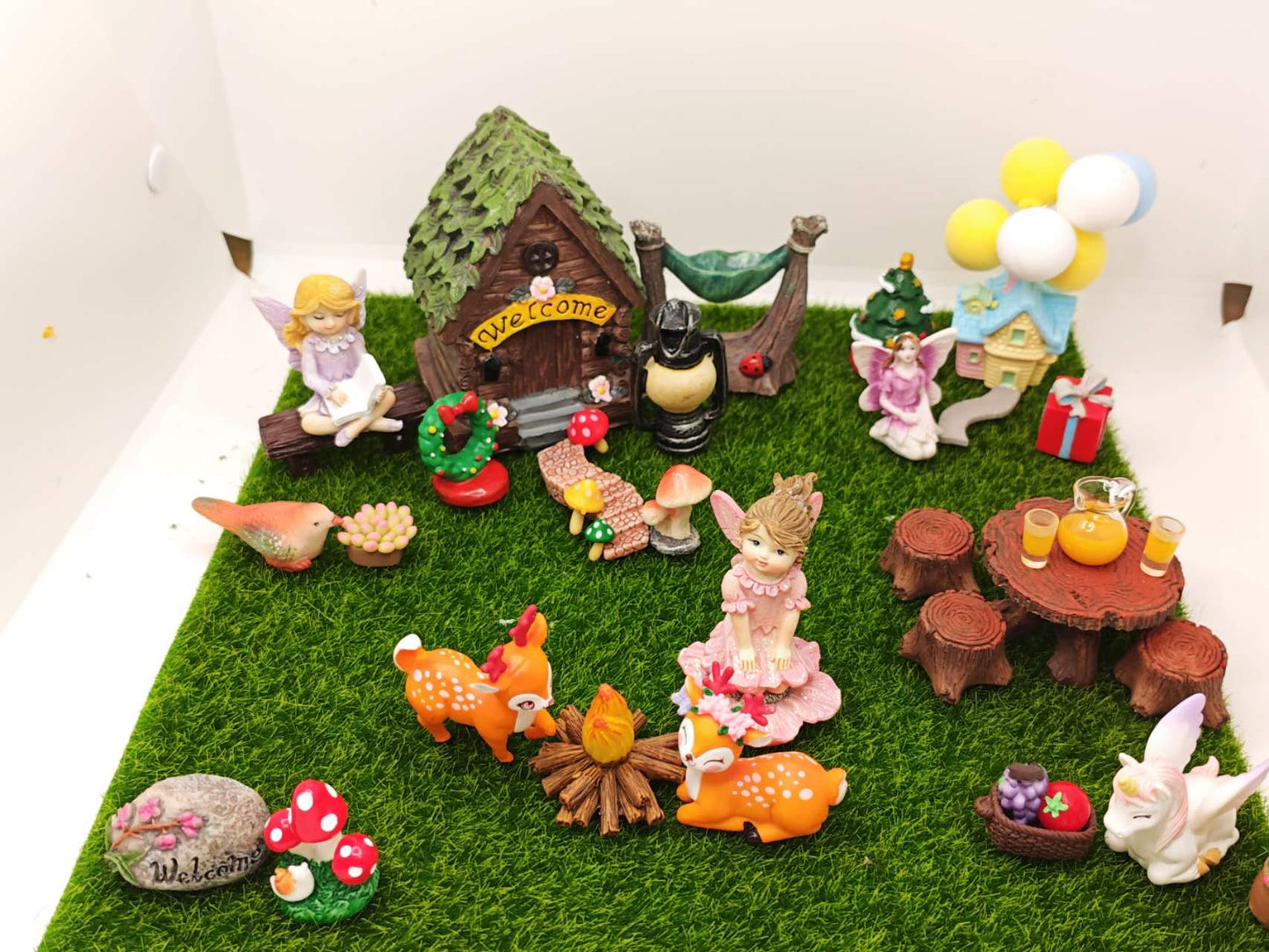 37PCs Christmas Gift Fairy Garden Kits Sets Fairy Garden Accessories