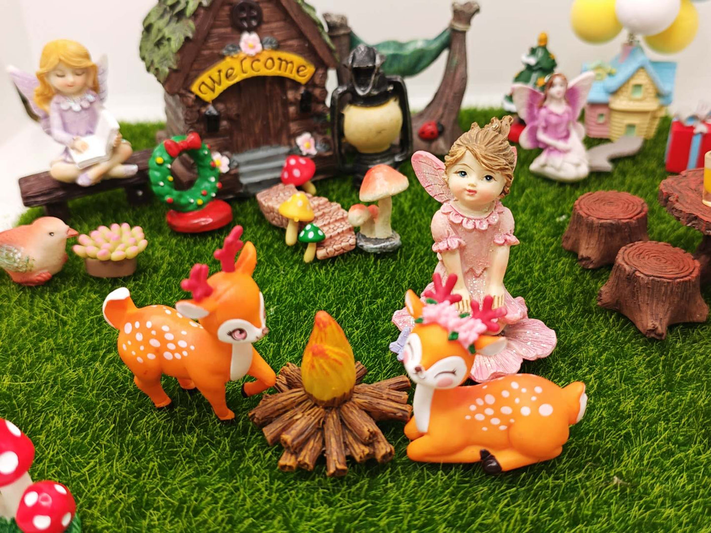 37PCs Christmas Gift Fairy Garden Kits Sets Fairy Garden Accessories