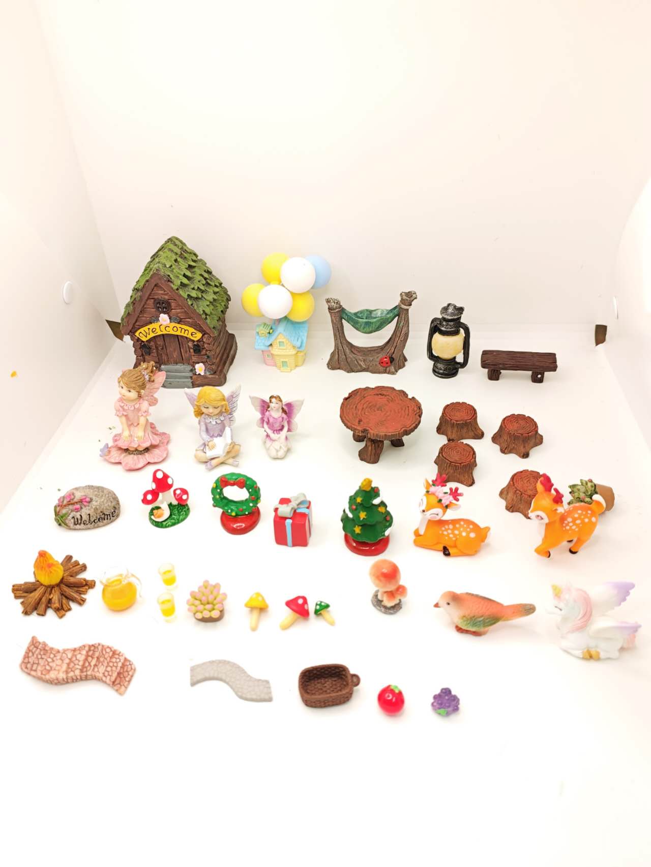 37PCs Christmas Gift Fairy Garden Kits Sets Fairy Garden Accessories