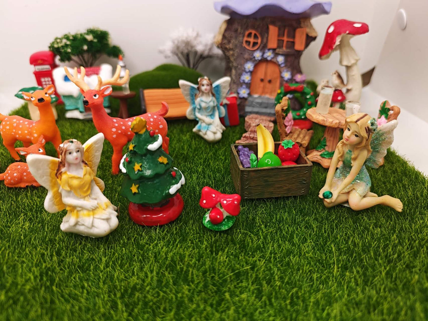 40PCs Christmas Gift Fairy Garden Kits Sets Fairy Garden Accessories