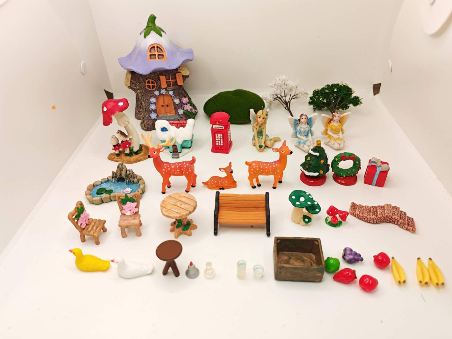 40PCs Christmas Gift Fairy Garden Kits Sets Fairy Garden Accessories