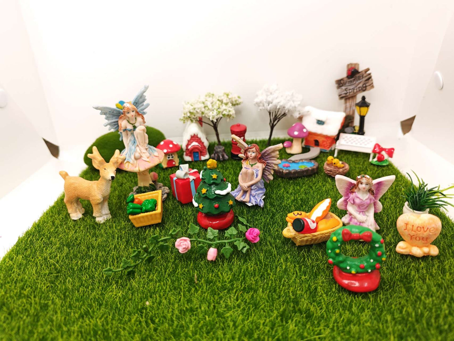 36PCs Christmas Gift Fairy Garden Kits Sets Fairy Garden Accessories