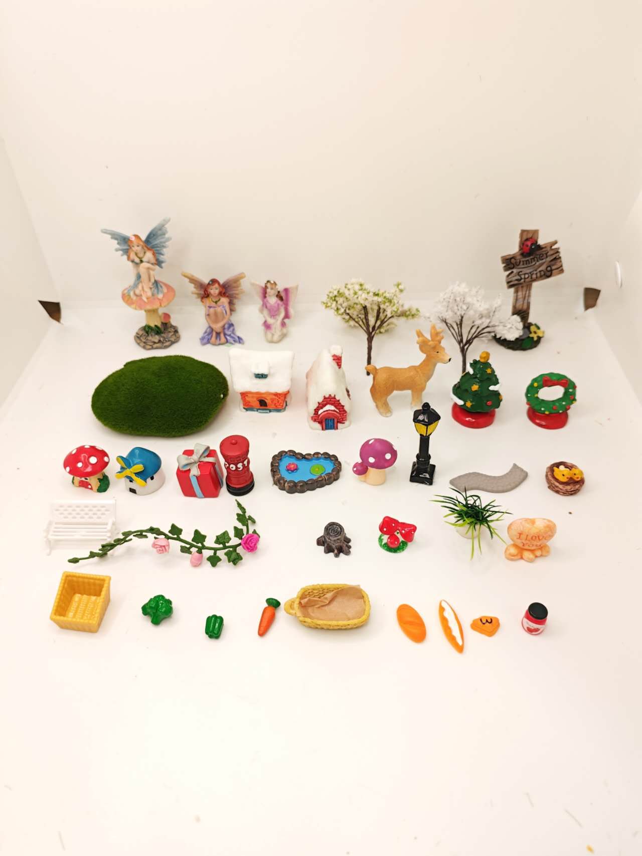 36PCs Christmas Gift Fairy Garden Kits Sets Fairy Garden Accessories