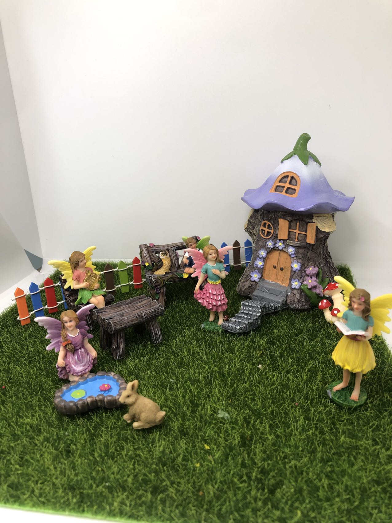 15Pcs Fairy Garden Accessories Kit Fairy House Figurines Outdoor Home Decor