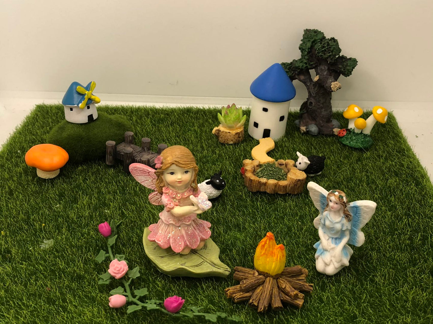 16Pcs Fairy Garden Accessories Kit Fairy Garden Decoration Home Outdoor Decor