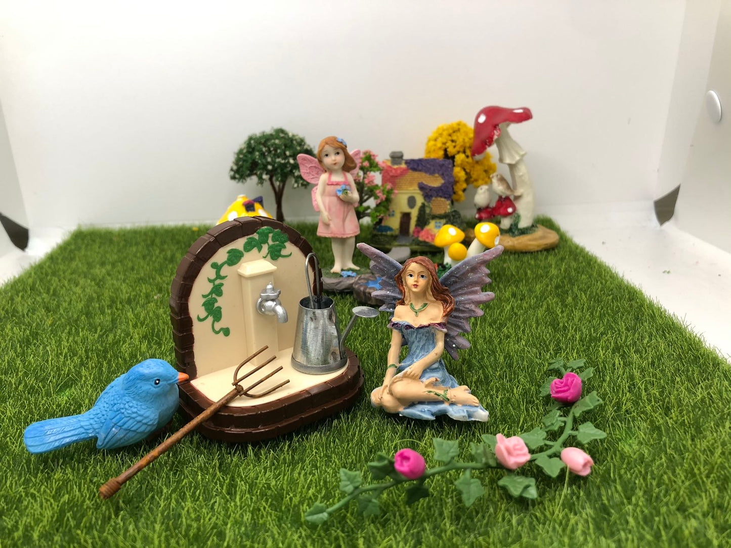 16Pcs Fairy Garden Accessories Kit Fairy Garden Home Outdoor Decoration