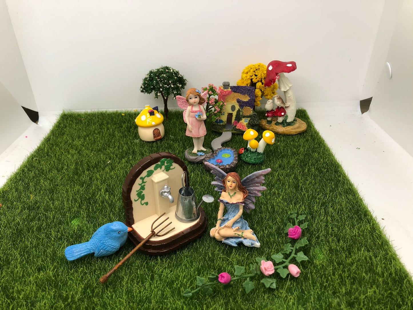 16Pcs Fairy Garden Accessories Kit Fairy Garden Home Outdoor Decoration