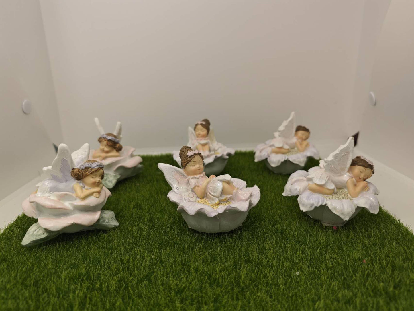 Fairy Garden-Fairies sleeping on flowers fairy garden figurines Home Outdoor Decor