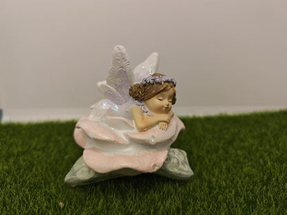 3 Styles Fairy Garden Figurines Fairies sleeping on flowers