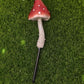 Fairy Garden Accessories Metallic Mushroom with Swirl Garden Stake