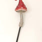 Fairy Garden Accessories Metallic Mushroom with Swirl Garden Stake