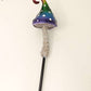 Fairy Garden Accessories Metallic Mushroom with Swirl Garden Stake