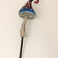 Fairy Garden Accessories Metallic Mushroom with Swirl Garden Stake