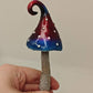 Fairy Garden Accessories Metallic Mushroom with Swirl Garden Stake