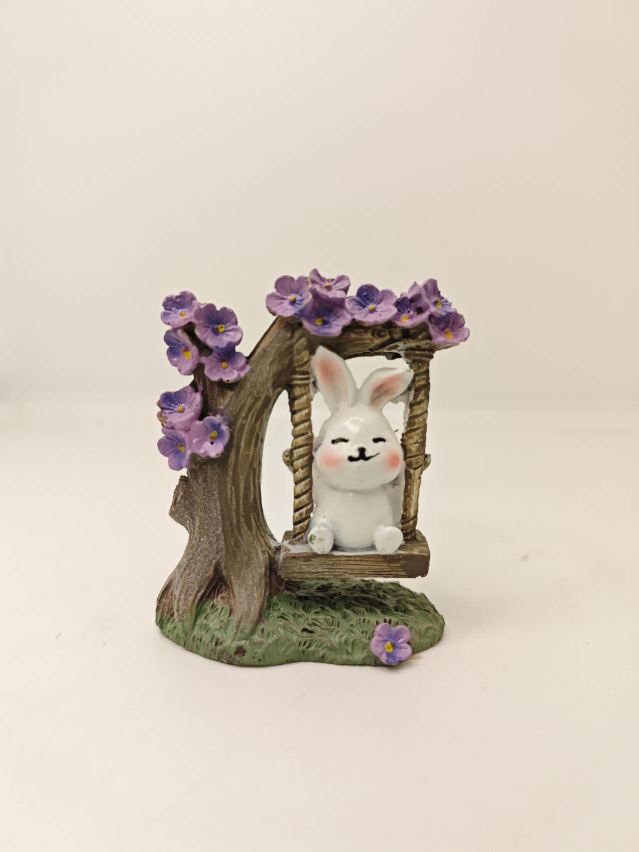 Fairy Garden Accessories Bunny in the swing