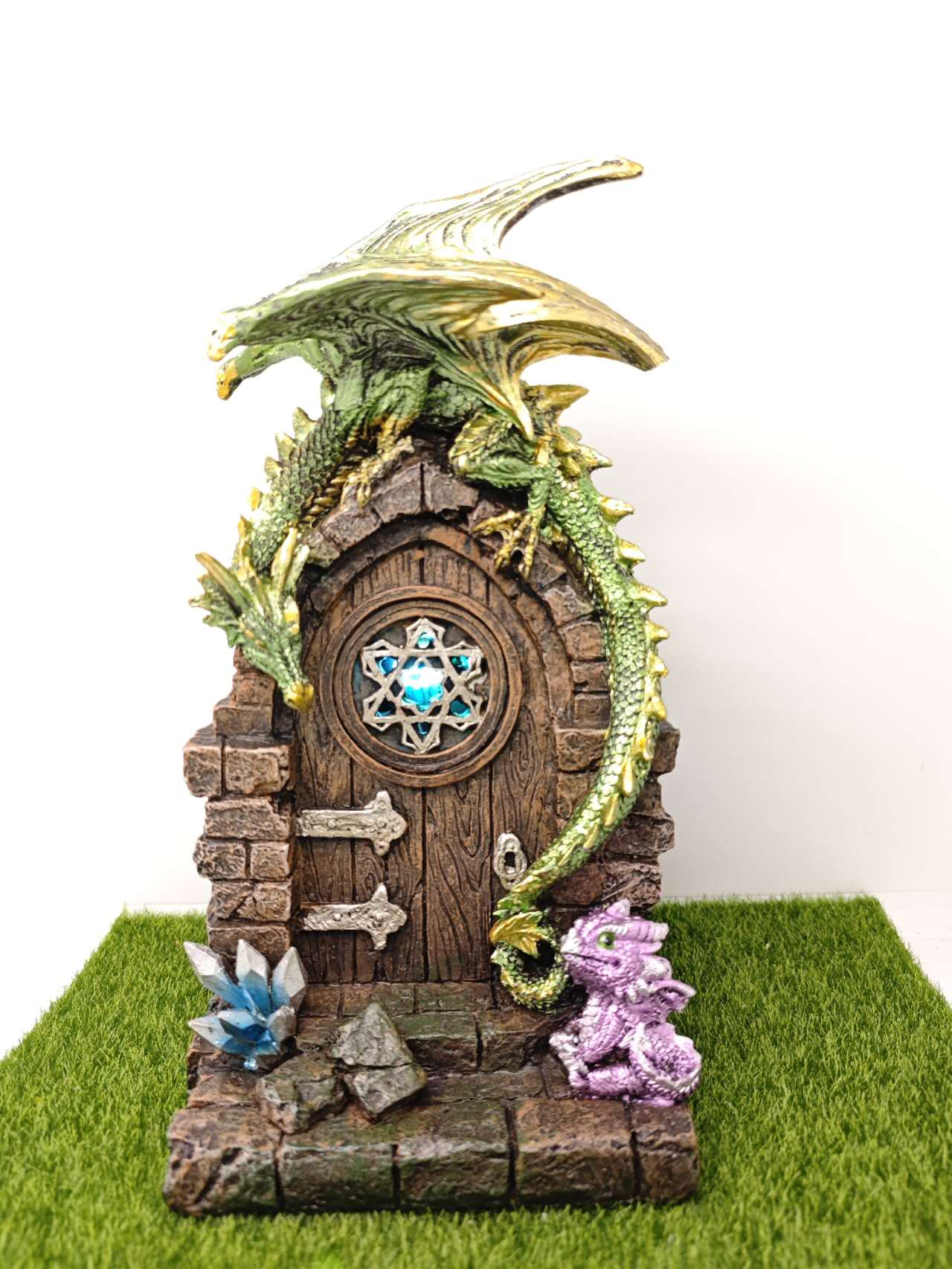 Fairy Door with Dragon Home Decoration