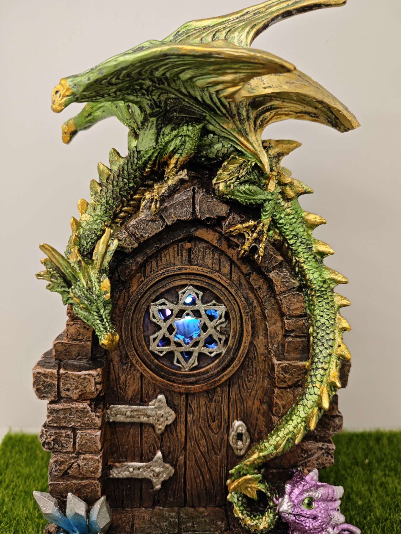 Fairy Door with Dragon Home Decoration