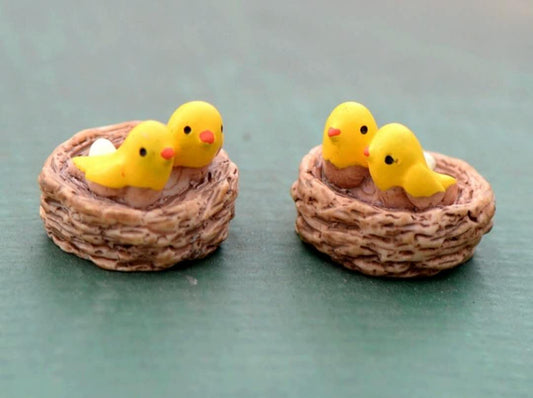 Fairy Garden Accessories Animals Birds in a Nest