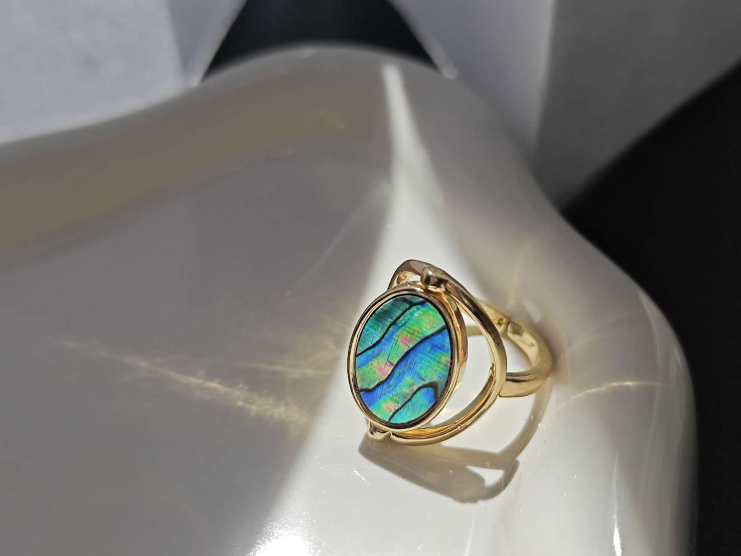 Abalone Shell or Baroque Pearl Ring: A Touch of Oceanic Elegance