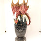 Mystical Red Resin Dragon Figure Statue Home & Office Decor indoor outdoor decor