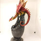 Mystical Red Resin Dragon Figure Statue Home & Office Decor indoor outdoor decor