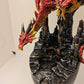 Mystical Red Resin Dragon Figure Statue Home & Office Decor indoor outdoor decor