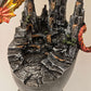 Mystical Red Resin Dragon Figure Statue Home & Office Decor indoor outdoor decor
