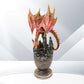 Mystical Red Resin Dragon Figure Statue Home & Office Decor indoor outdoor decor