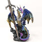 Fantasy Dragon with Sword Dragon Figure Statue Home Office Decor indoor outdoor
