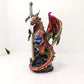 Fantasy Dragon with Sword Dragon Figure Statue Home Office Decor indoor outdoor