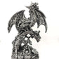 Gothic Stone Dragon Statue Medieval Ruins Fantasy Figurine Indoor Outdoor Decor