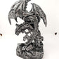 Gothic Stone Dragon Statue Medieval Ruins Fantasy Figurine Indoor Outdoor Decor