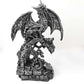 Gothic Stone Dragon Statue Medieval Ruins Fantasy Figurine Indoor Outdoor Decor