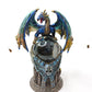 Dragon with Crystal Ball Dragon Figurine Gothic Fantasy Sculpture Home Decor