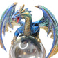 Dragon with Crystal Ball Dragon Figurine Gothic Fantasy Sculpture Home Decor