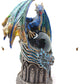 Dragon with Crystal Ball Dragon Figurine Gothic Fantasy Sculpture Home Decor