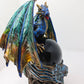 Dragon with Crystal Ball Dragon Figurine Gothic Fantasy Sculpture Home Decor