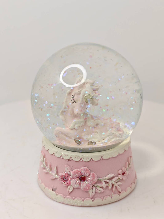 Unicorn Globe – Pink Base Fantasy Crystal Ball Desktop Decor Gift