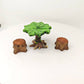 3Pcs tree table and chairs fairy garden accessories decor