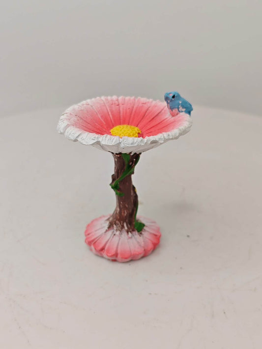 Flower bird bath fairy garden accessories fairy garden decor