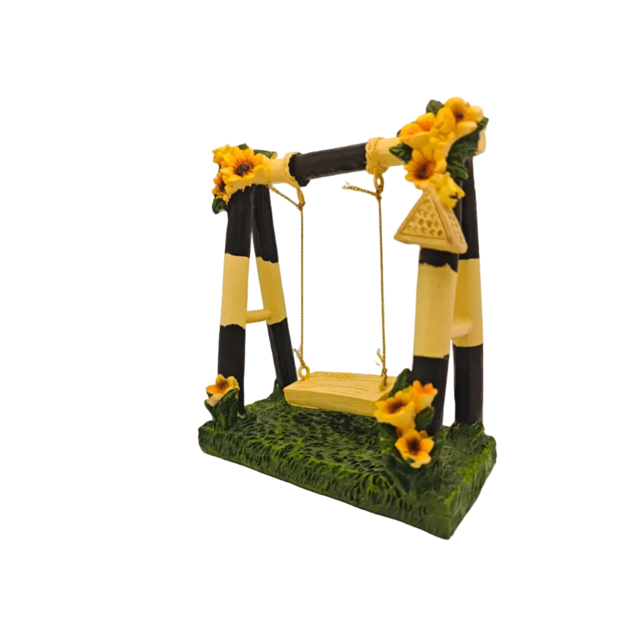 Fairy Garden Accessories Swing with flowers