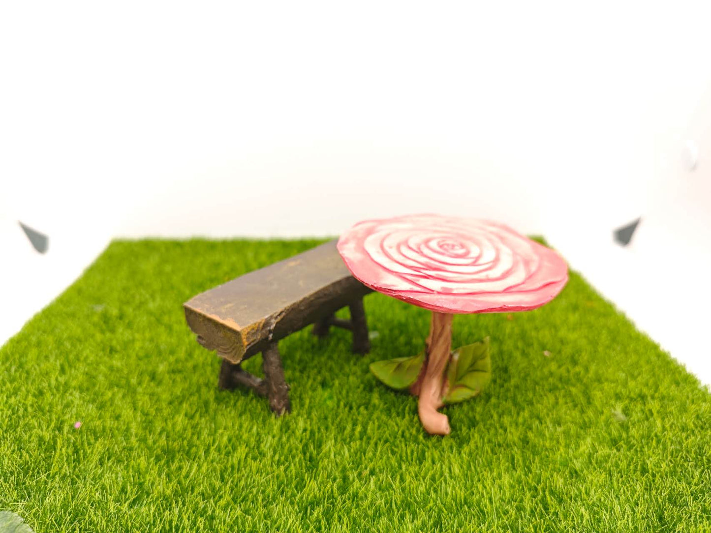 Fairy Garden Accessories Rose Table and chair