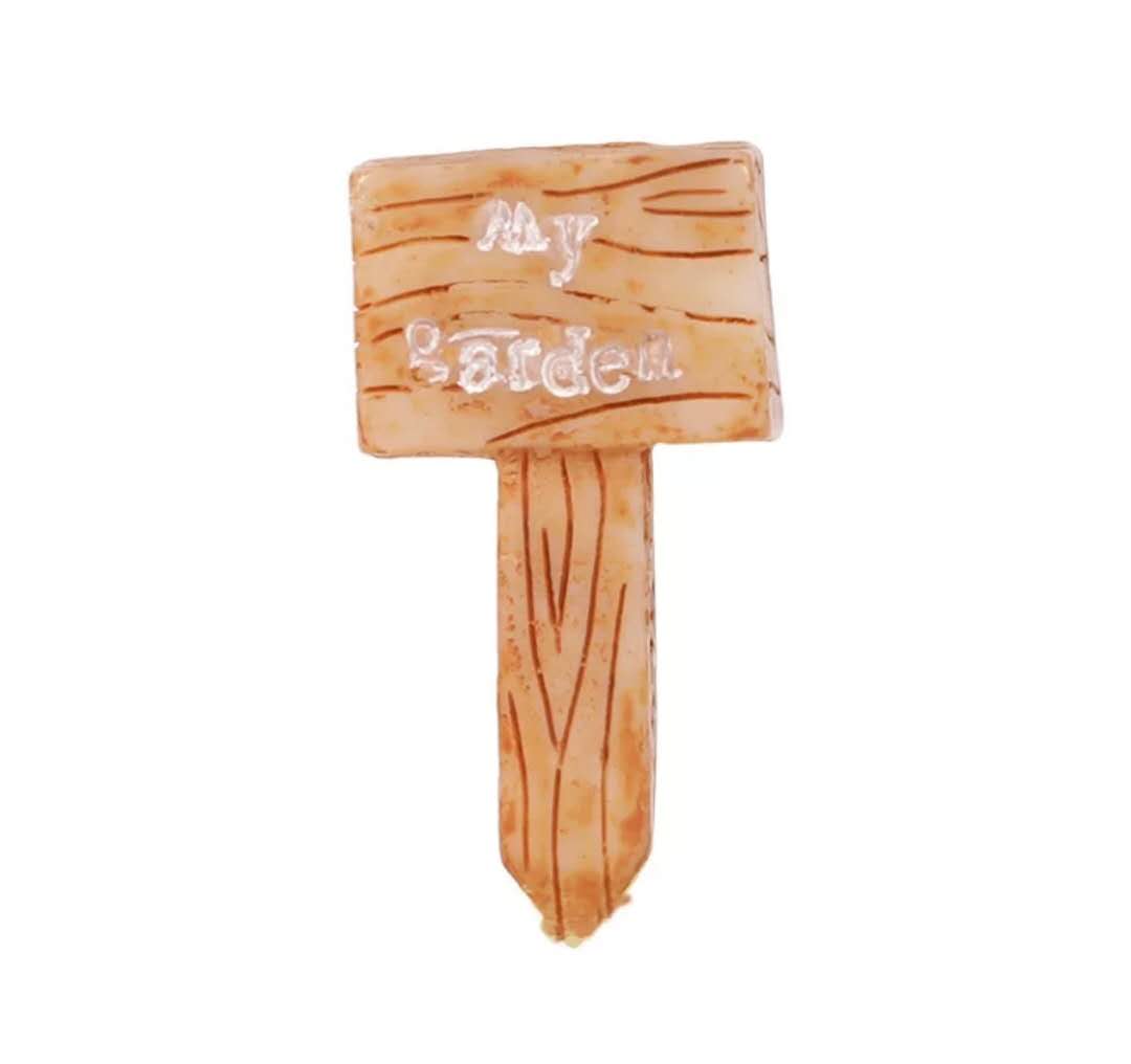Fairy garden accessories road sign road plate