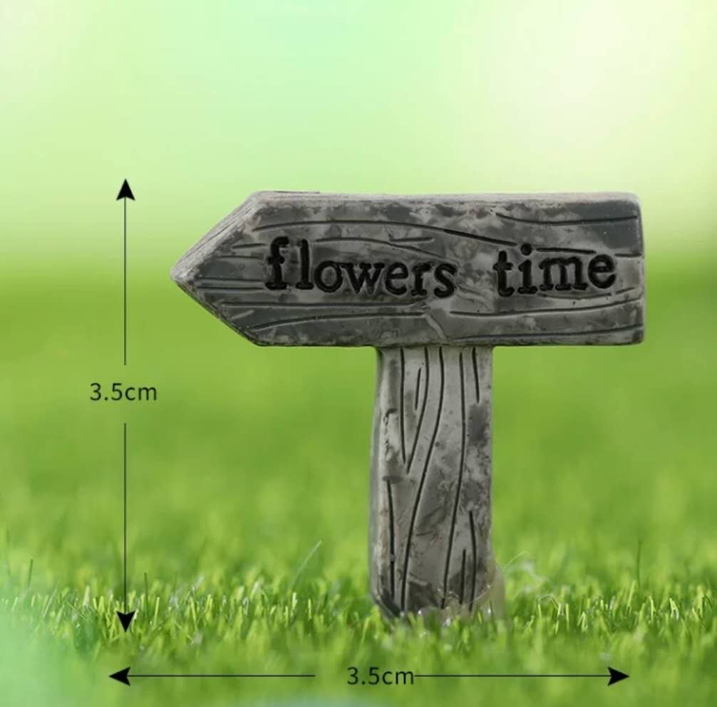 Fairy garden accessories road sign road plate