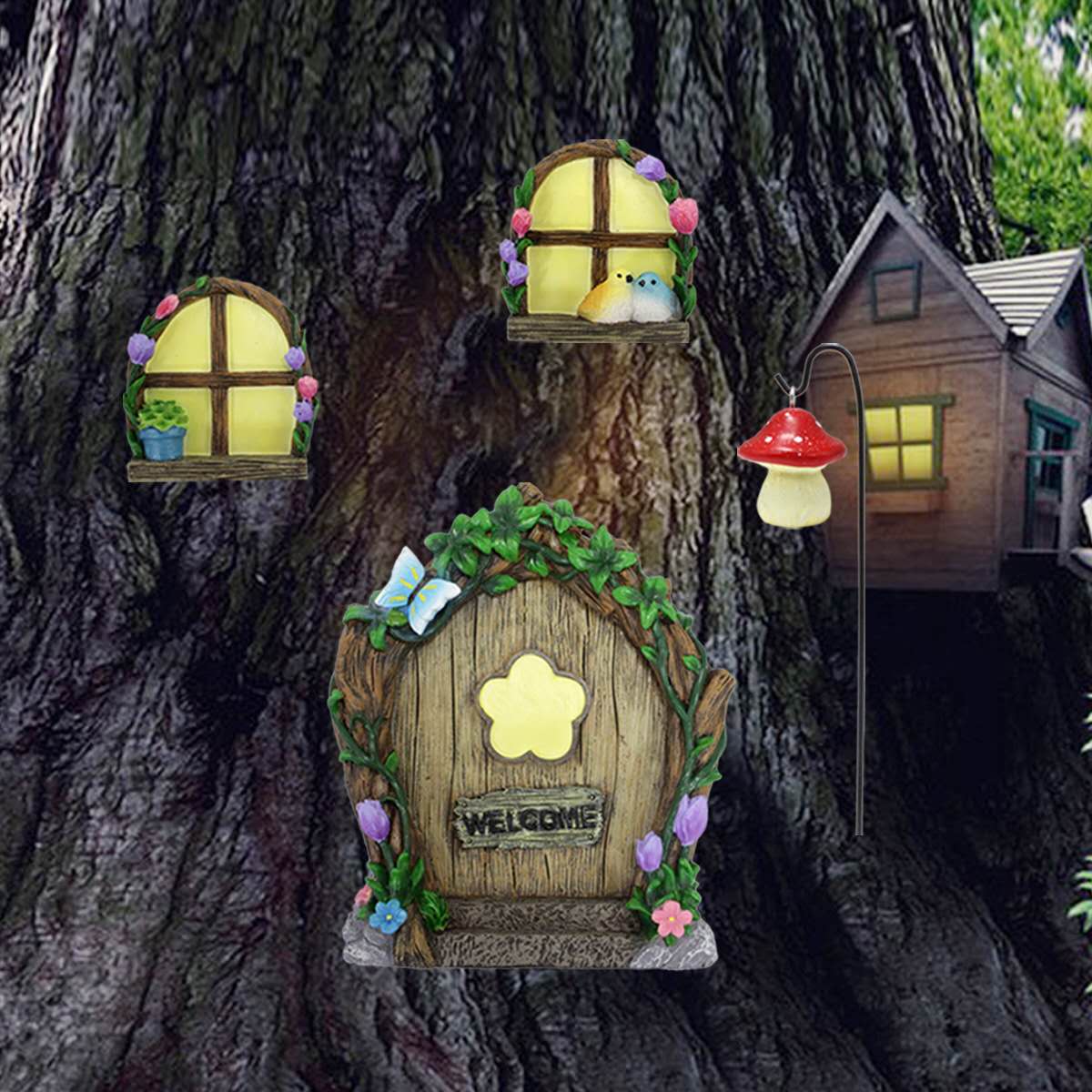 Fairy garden kits fairy window and door