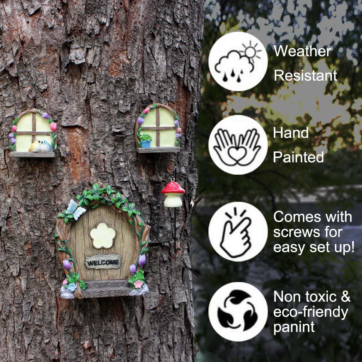 Fairy garden kits fairy window and door
