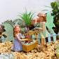 Fairy garden figurines fairy with watering can and dog