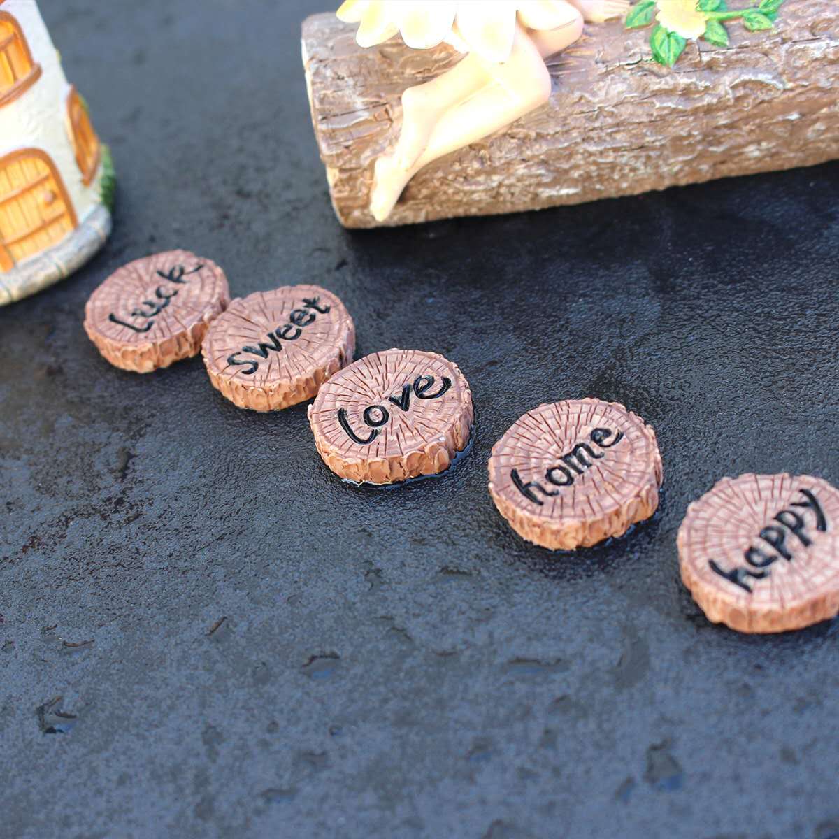 Fairy garden kits fairy with bunny mushroom house