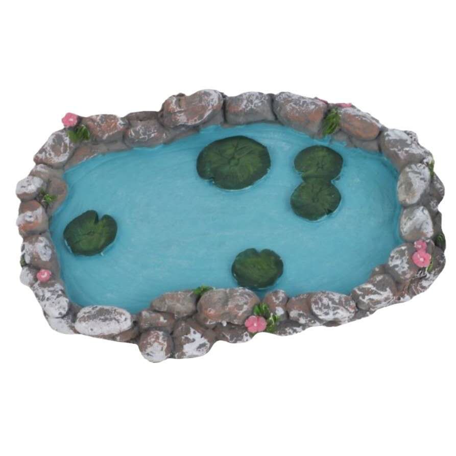Fairy garden accessories Pond with lily pads