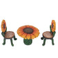 Sunflower table and chair fairy garden accessories